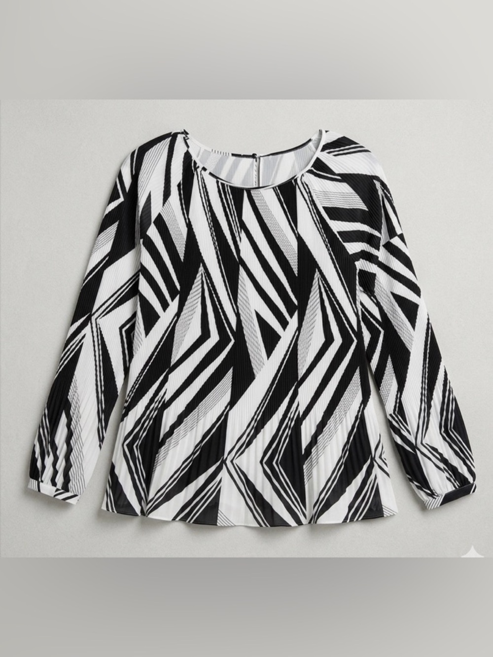 Chico's Black and White Striped Blouse